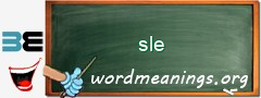 WordMeaning blackboard for sle